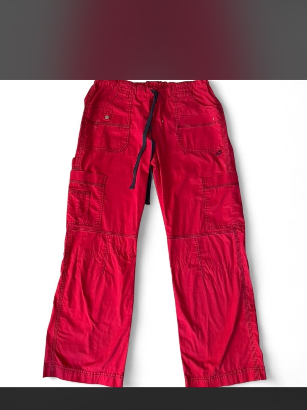 Dickies Red Work Pants with Logo Tag